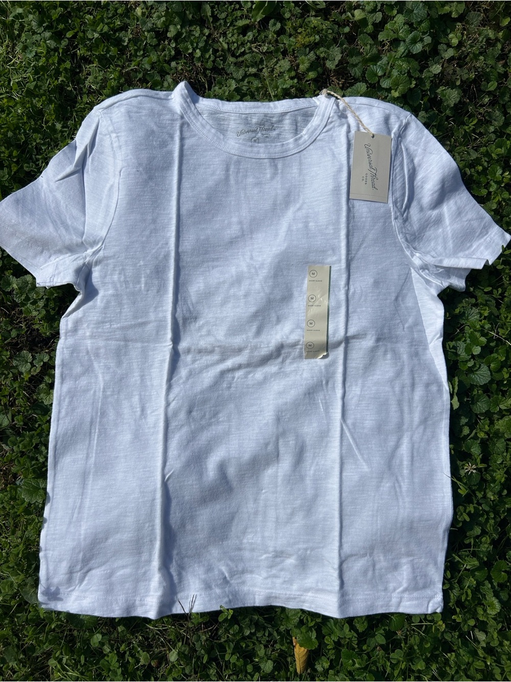 🩶5/$30 Universal Thread Short Sleeve Crewneck Tee White Size Medium NEW